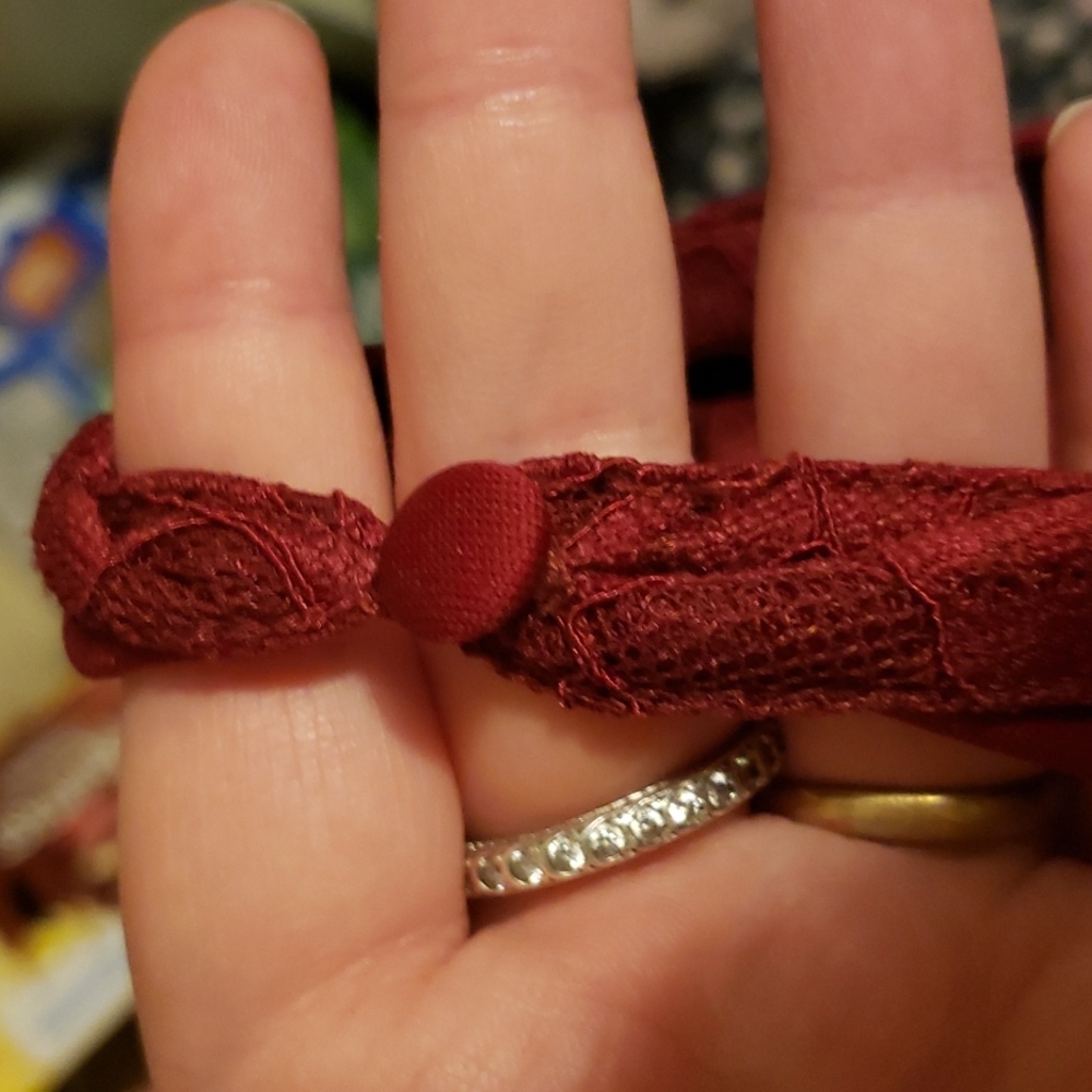 Torrid Dark Red Lace Skater Dress - Picture 3 of 3
